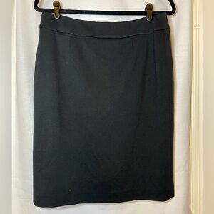 Calvin Klein Black Pencil Skirt Knee-Length Work w Zip Back EUC Size 8